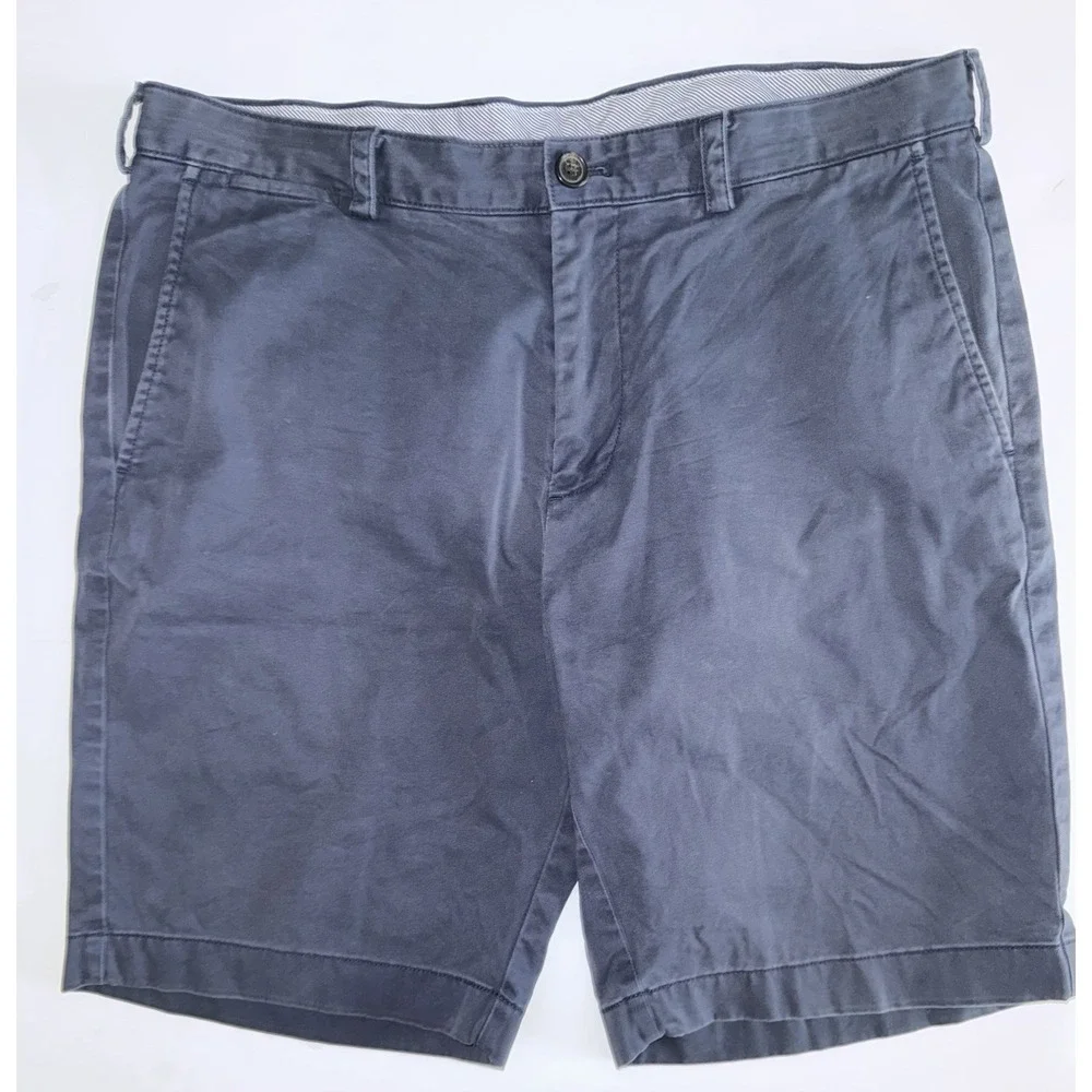 Brooks Brothers 1818 Men's Navy Blue Classic Chino Shorts 36x9 Casual Preppy A